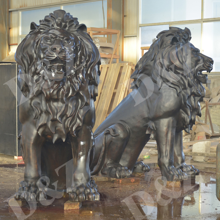 bronze lion sculpture
