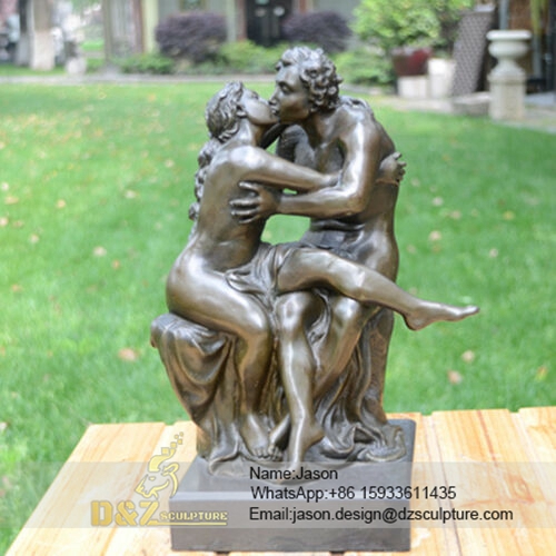 modern art bronze kiss