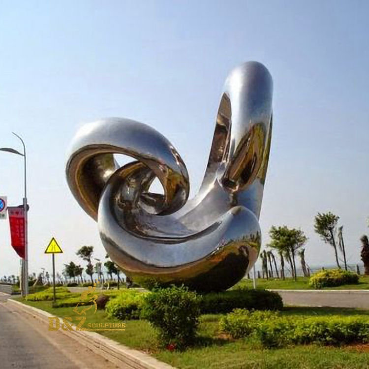 large mental stainless steel sculpture