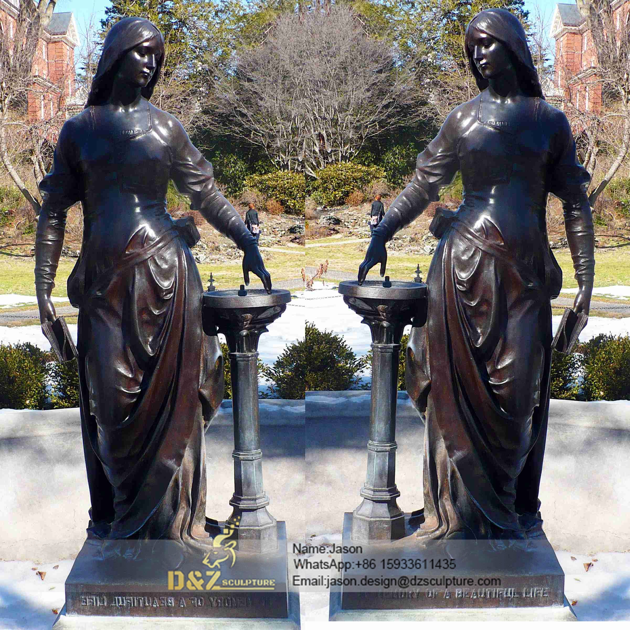 Bronze fountain of ladies