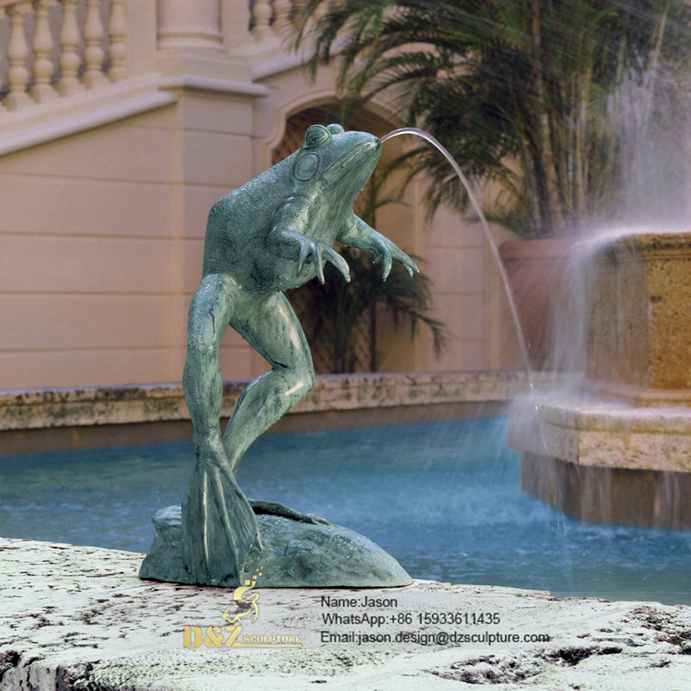 Gadern bronze frog fountain