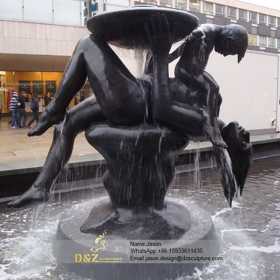 Bronze figures fountain