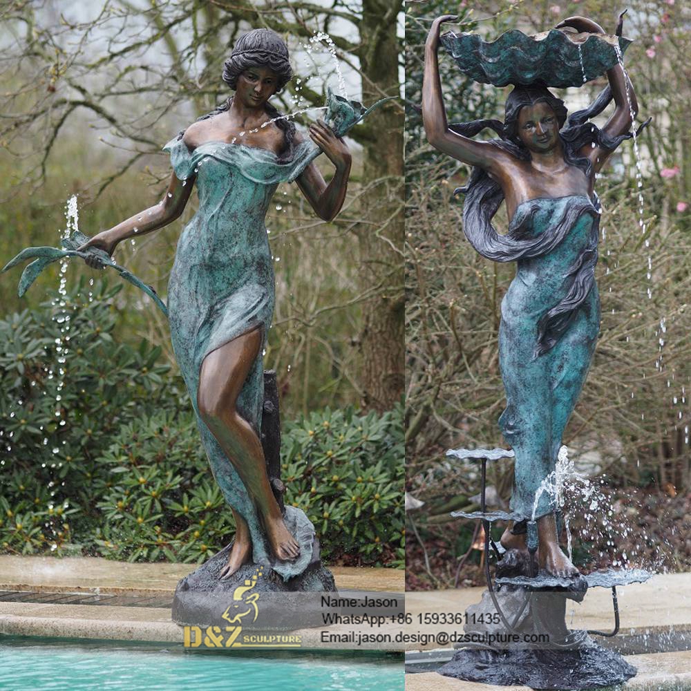 Famous bronze female fountain