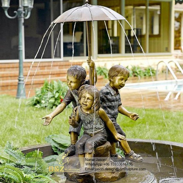 Famous bronze children fountain
