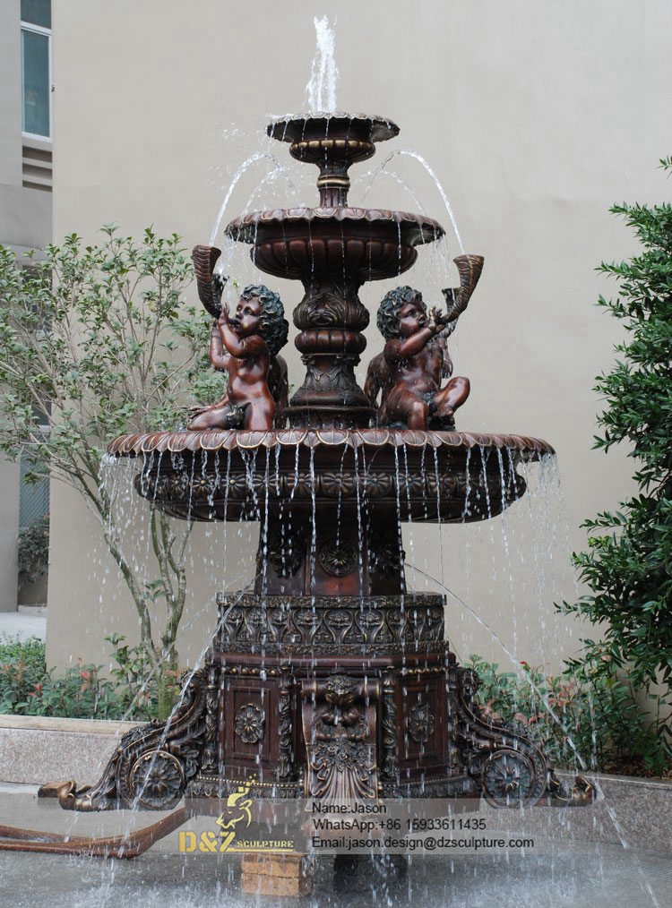 Gadern bronze children fountain