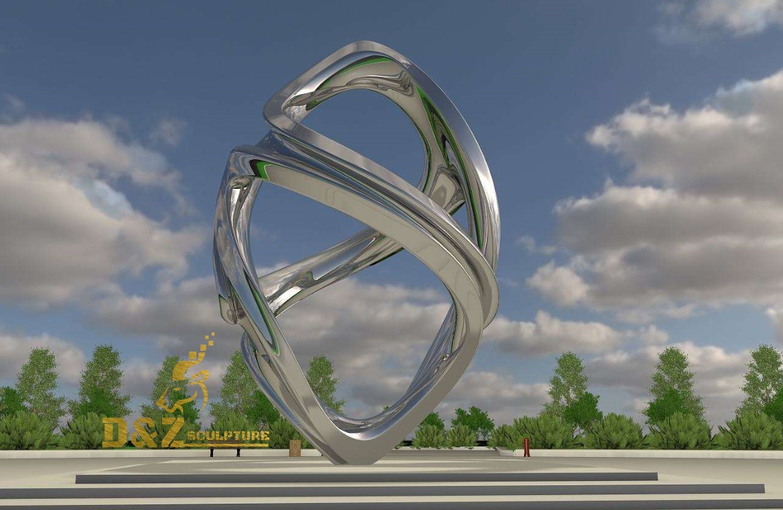 Outdoor abstract symbol sculpture