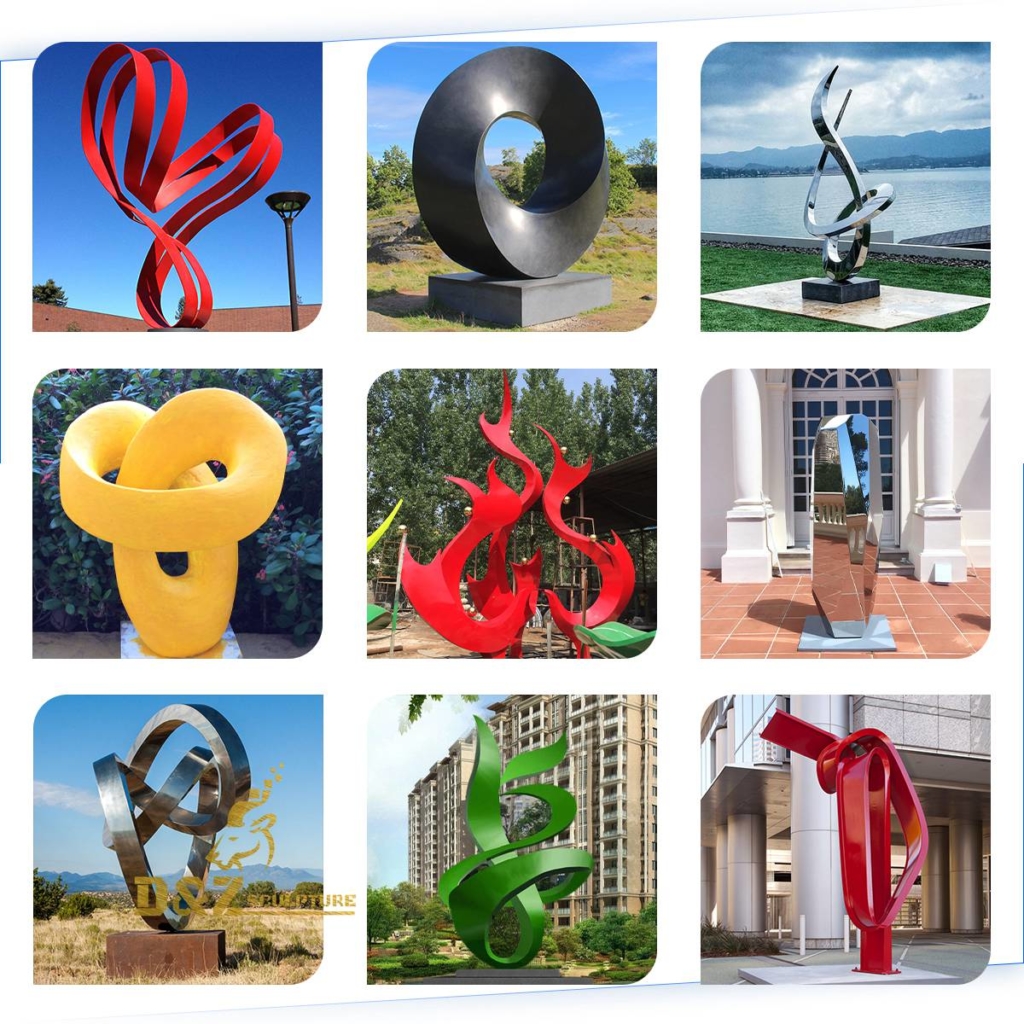 Various stainless steel sculptures