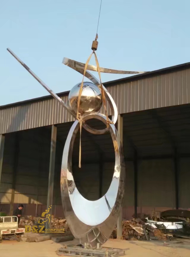 Stainless abstract stars sculpture