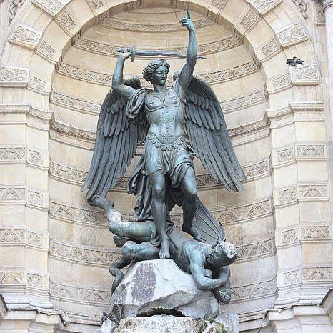 San Michele fountain statue