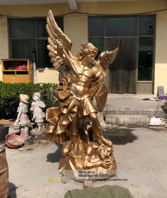 Statue angel killing demon