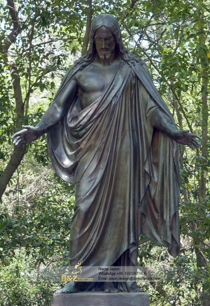 Jesus statue thinking life
