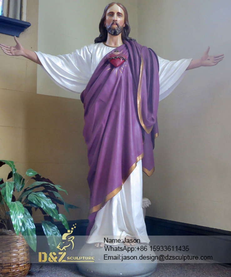 Colored Jesus Sculpture
