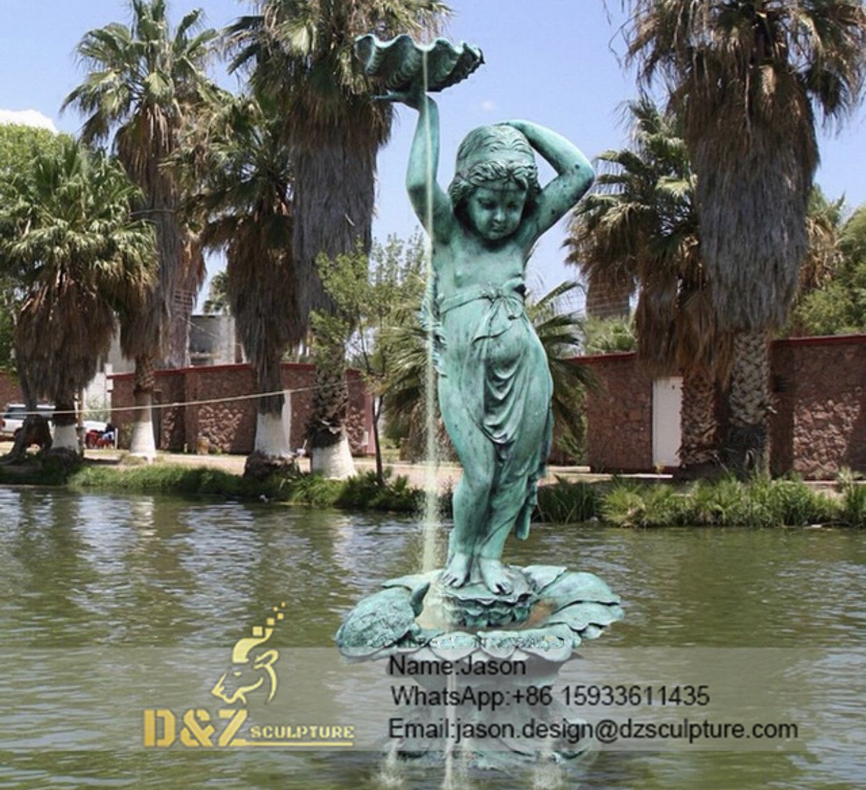 figure water fountain sculpture