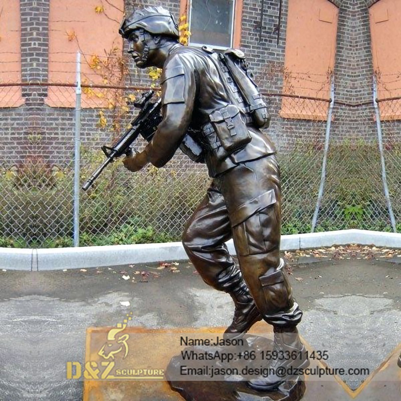 casting metal soldier sculpture