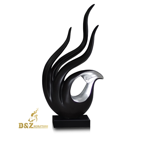 detail black flame sculpture