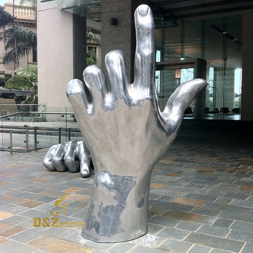 city hand art sculpture