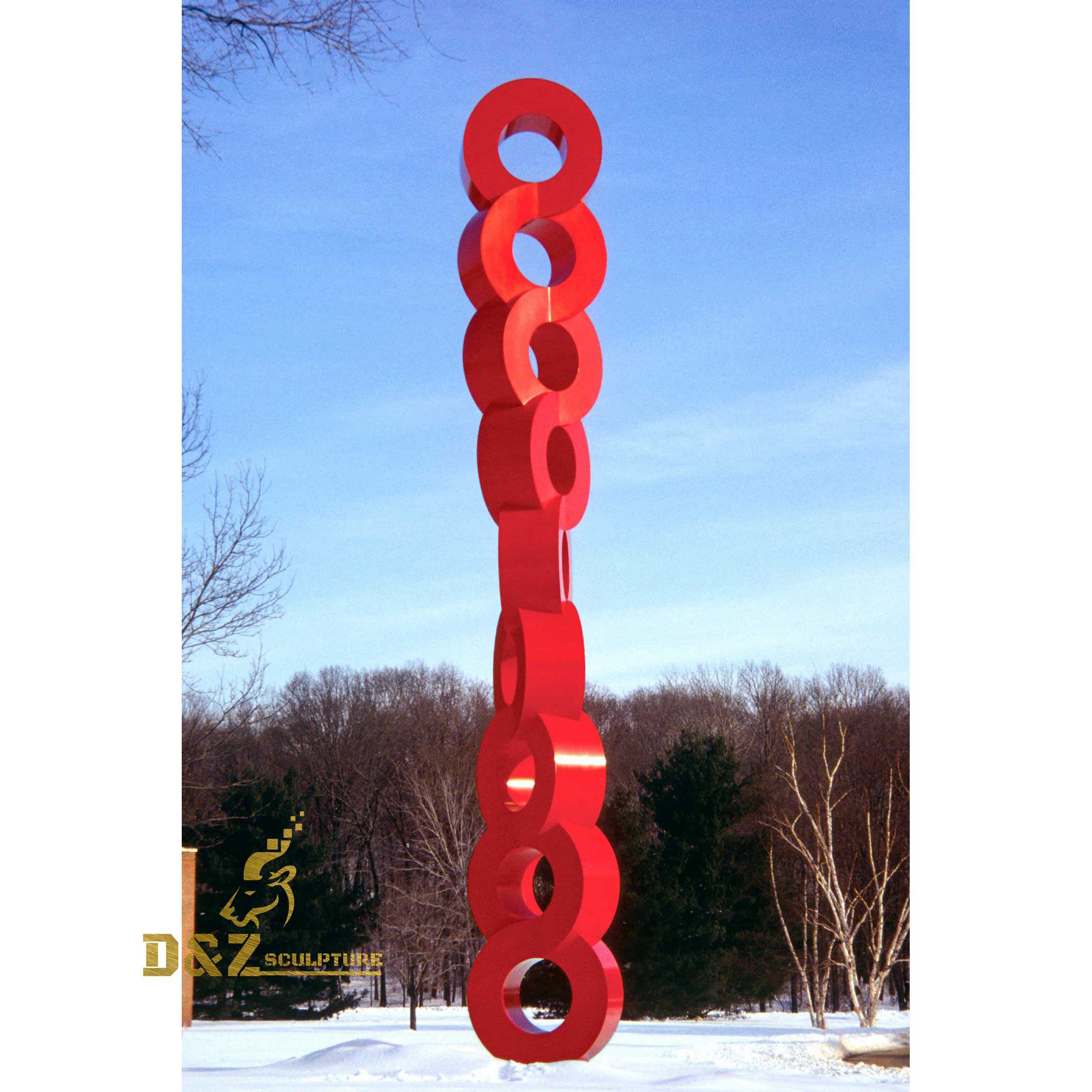 outdoor high rings sculpture