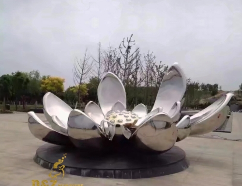 Square large flower sculpture
