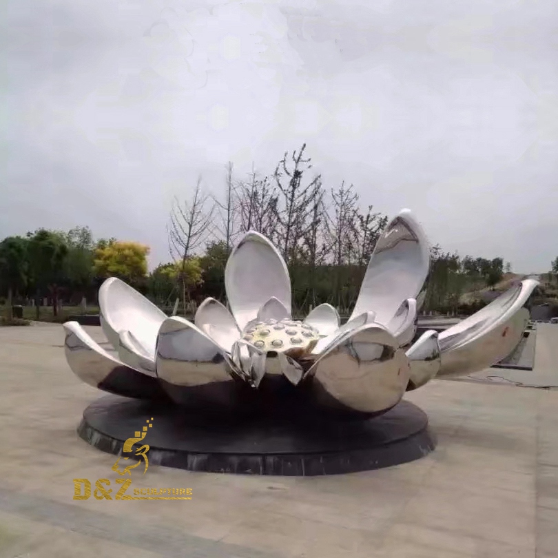square large flower sculpture