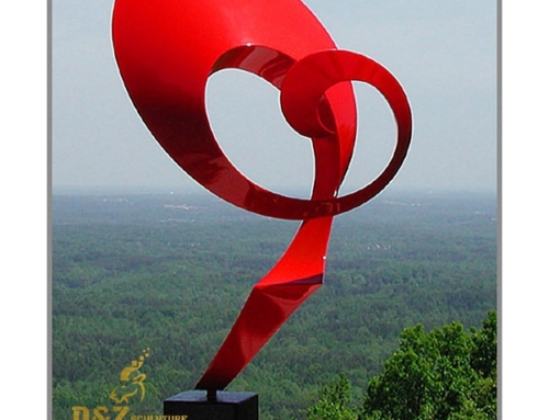 Heart abstract stainless steel sculpture