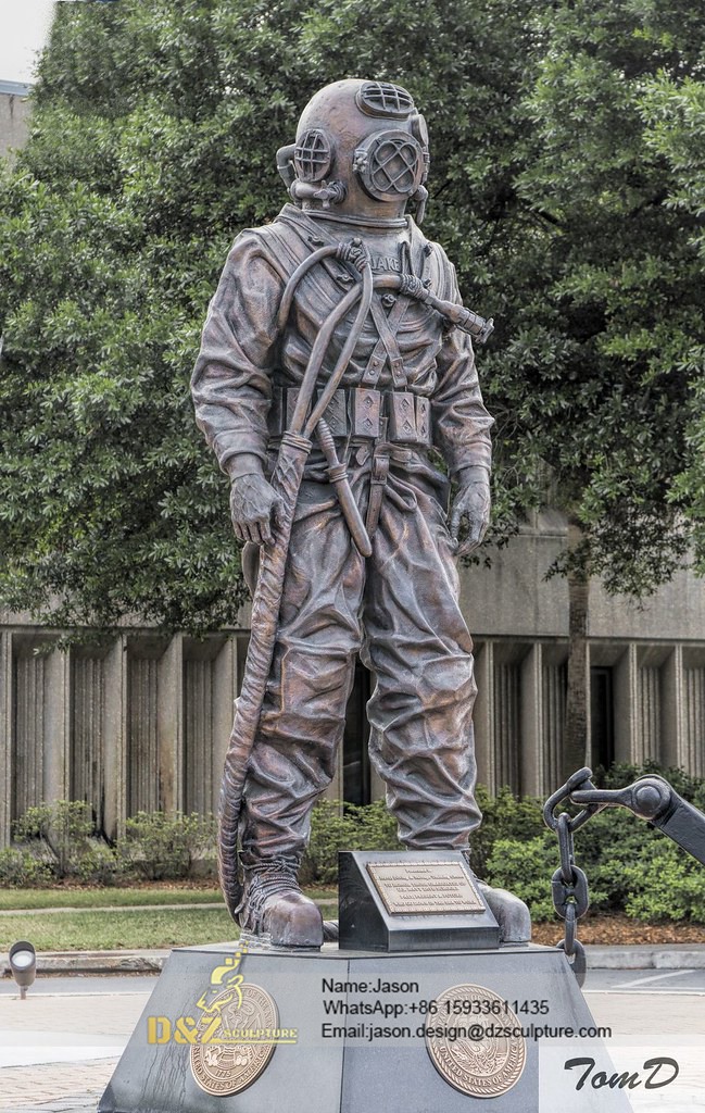 Statue in front of the US Navy Combat Diver