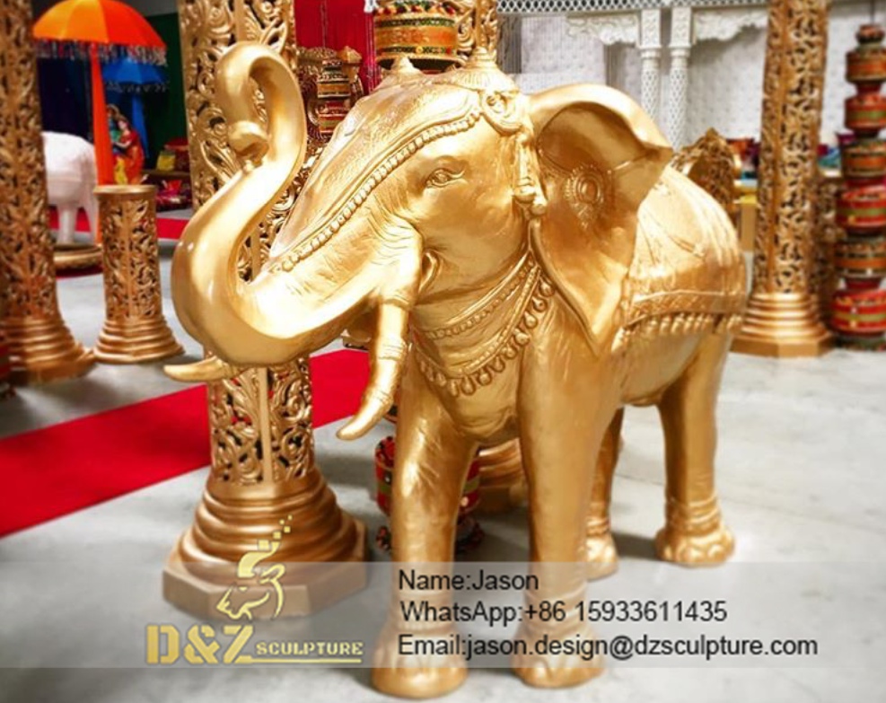 Yellow elephant sculpture