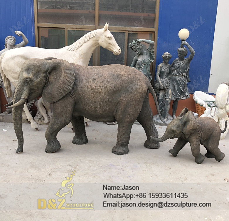 Outdoor elephant sculpture