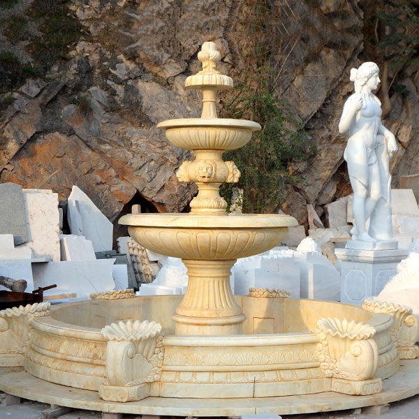 White Marble Fountain statue