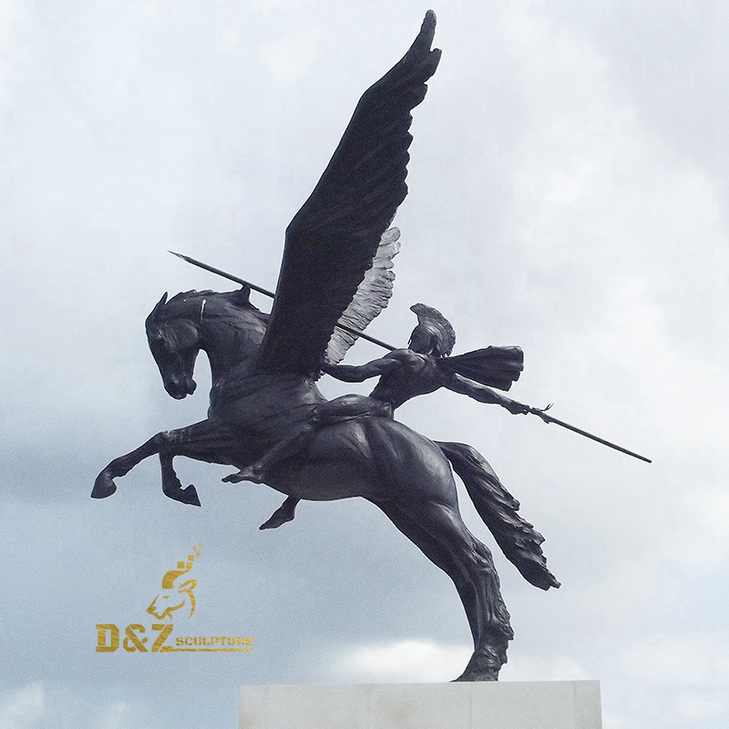 Horse soldiers bronze sculpture