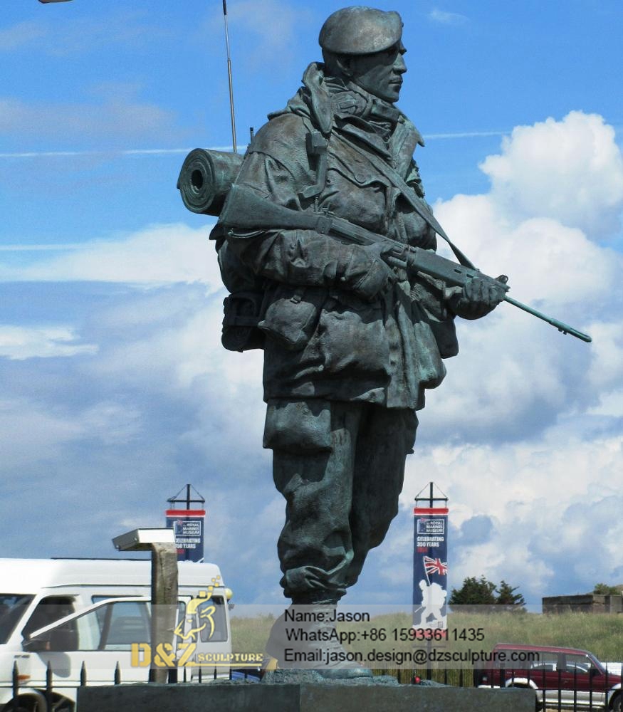 Bronze statue of a peacekeeper
