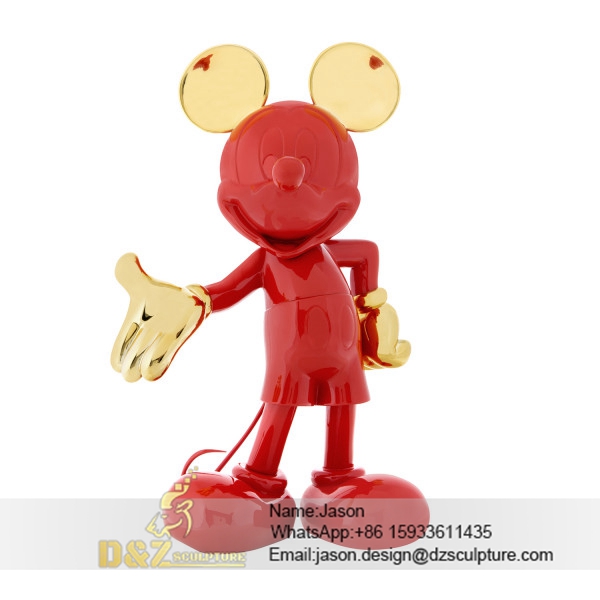 Red Mickey Mouse sculpture