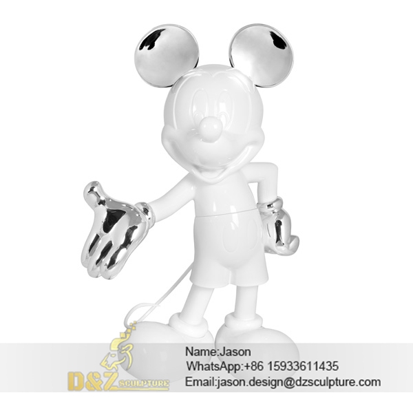 White Mickey Mouse sculpture