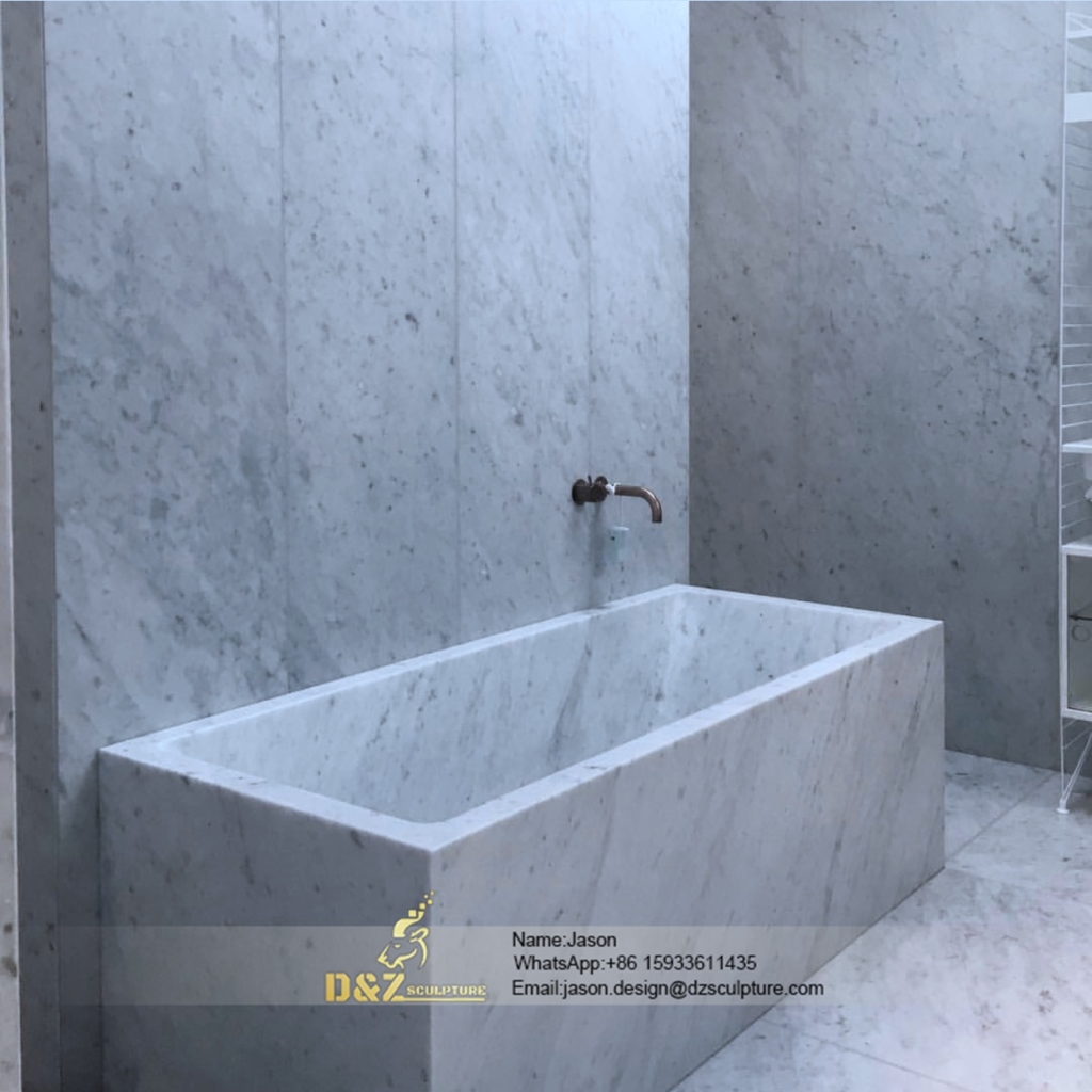 Artificial stone square bathtub