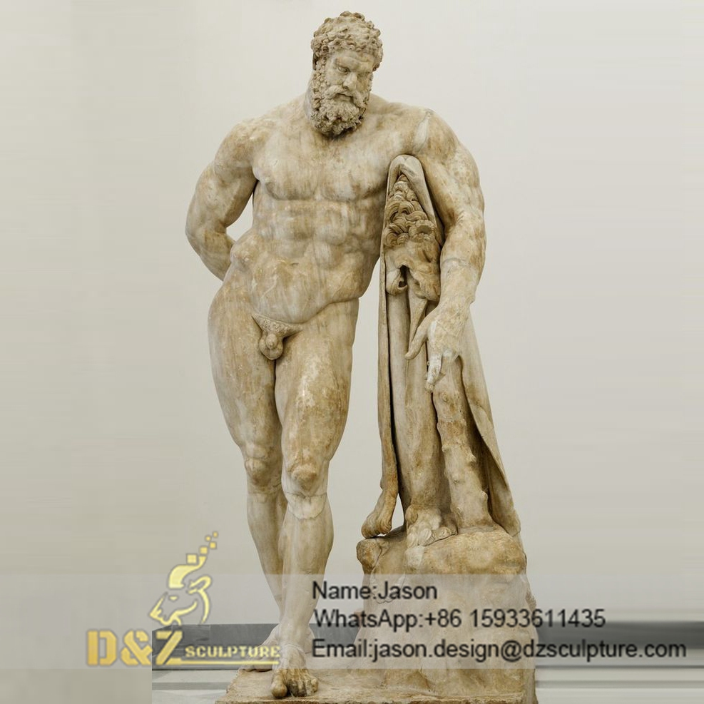 Sculpture of naked man
