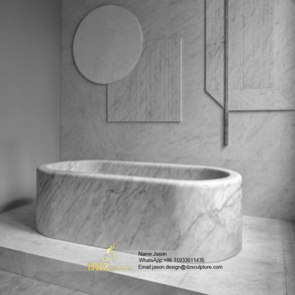 Natural stone bathtub