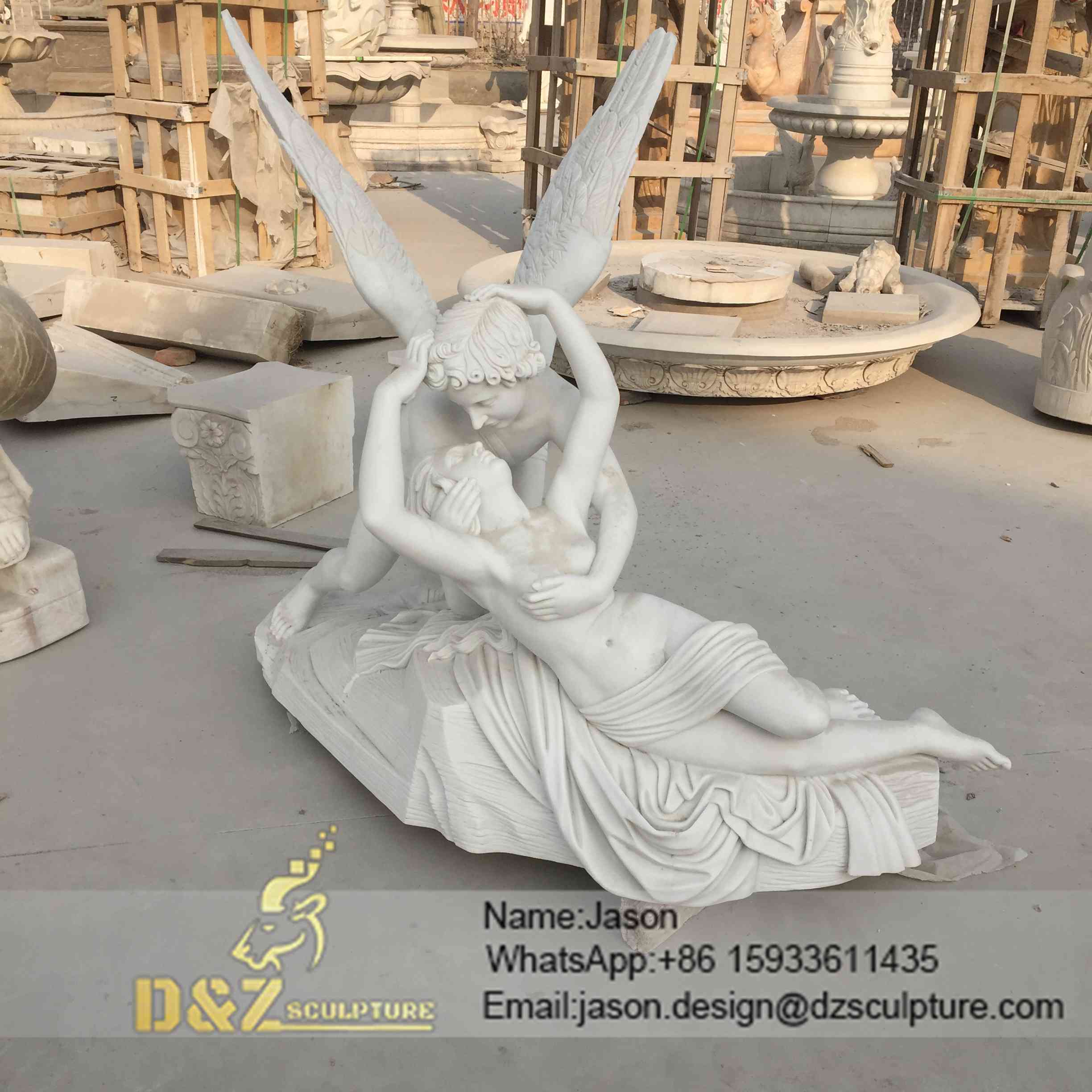 Sculpture of angel lovers