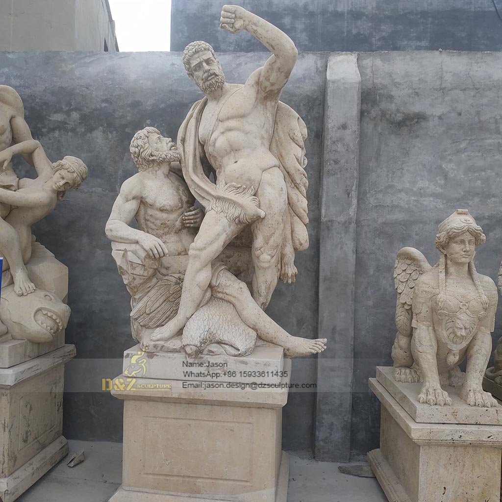 Stone gay sex sculpture