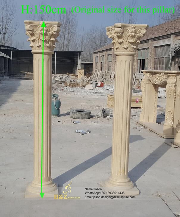 Short stone pillars