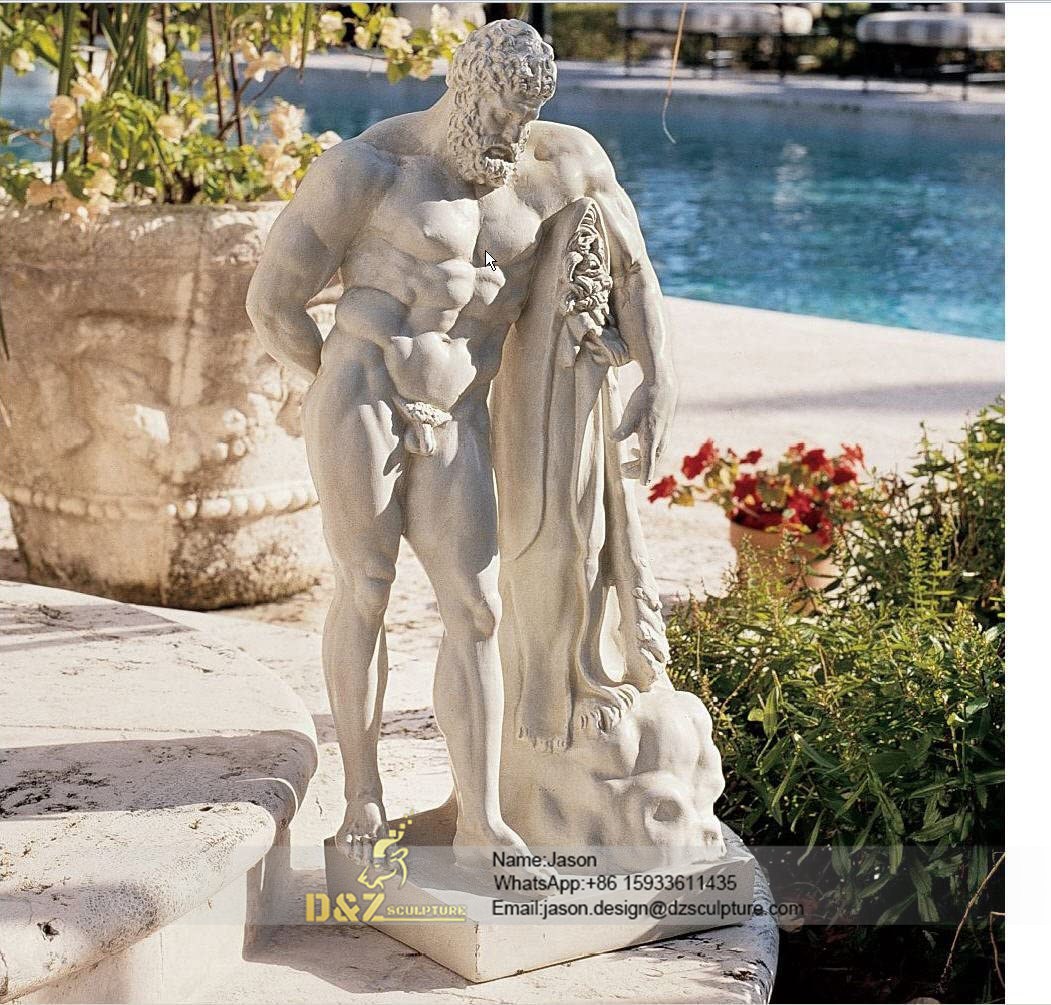 Nude man garden sculpture
