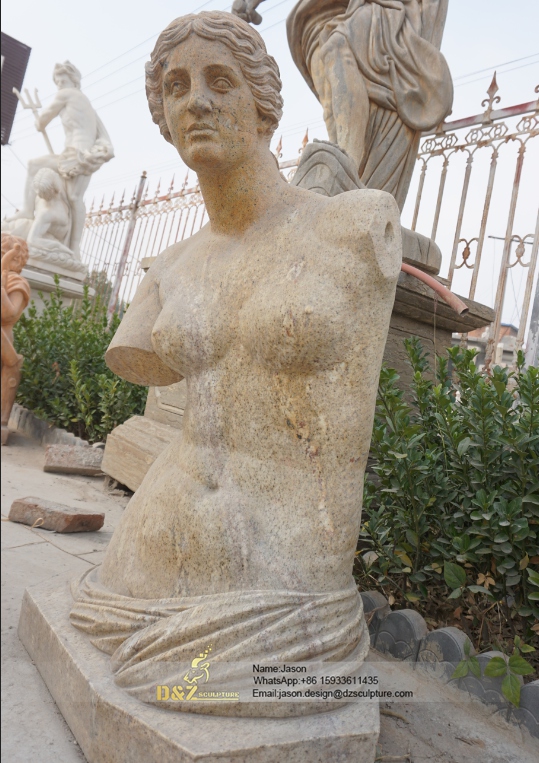Beautiful lady bust statue