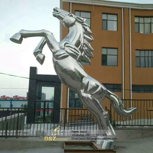Horse animal steel statue