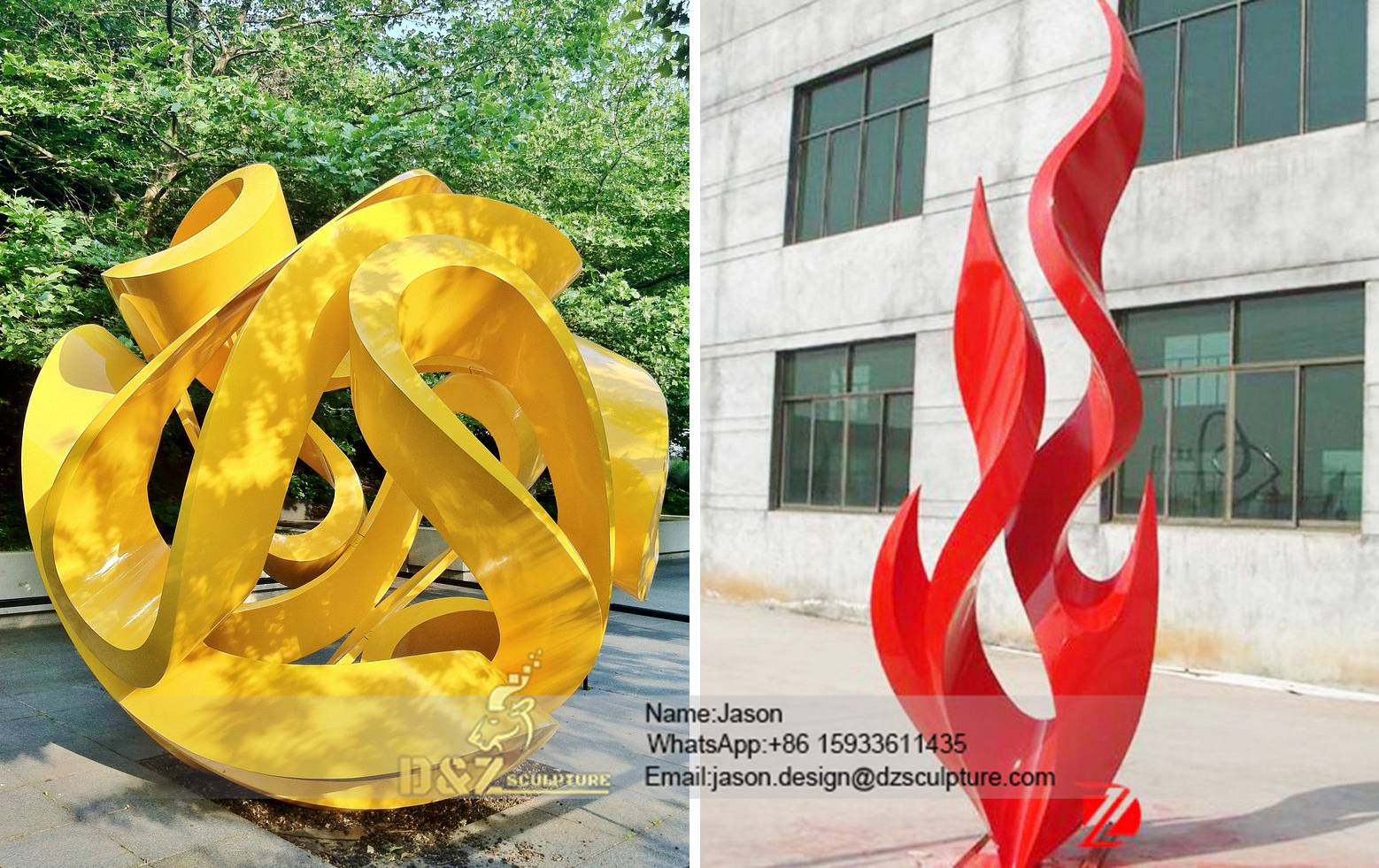 Hot colorful Stainless Steel Sculptures