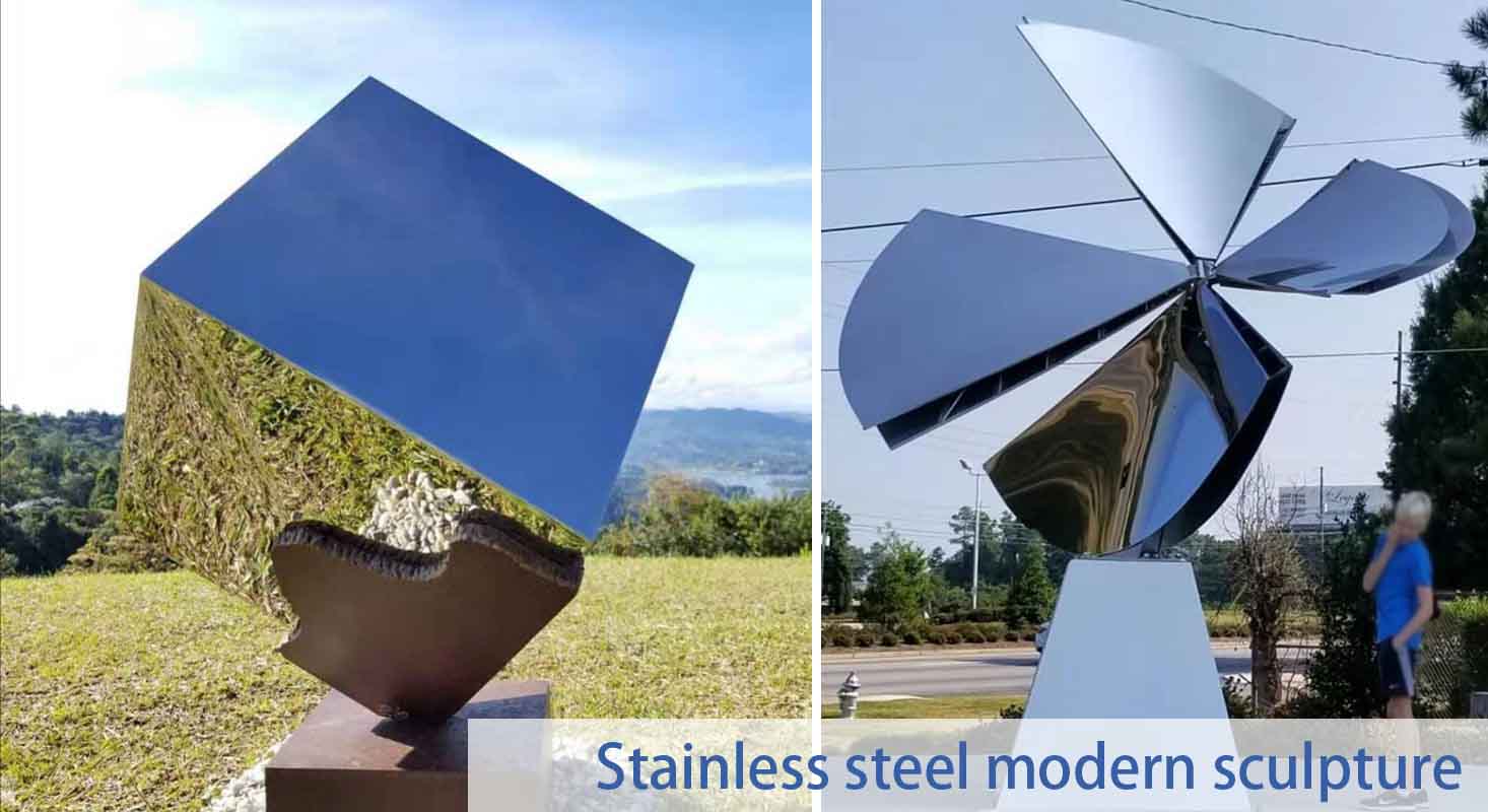 Square Stainless Steel Abstract Sculpture