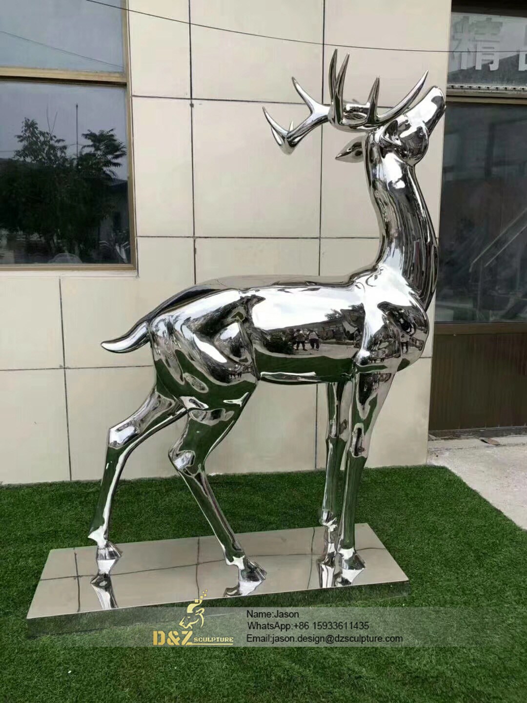 Life deer Steel Animal Sculpture