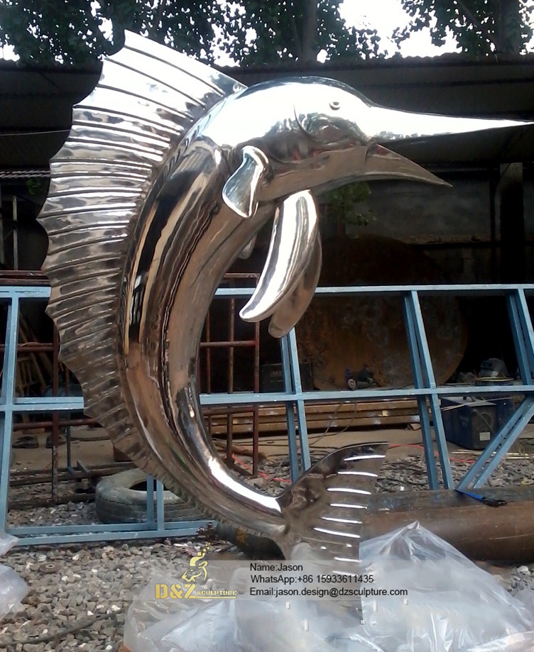 Stainless Steel fish Sculpture