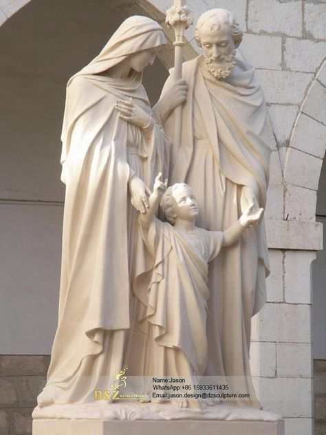 Holy family garden sculpture