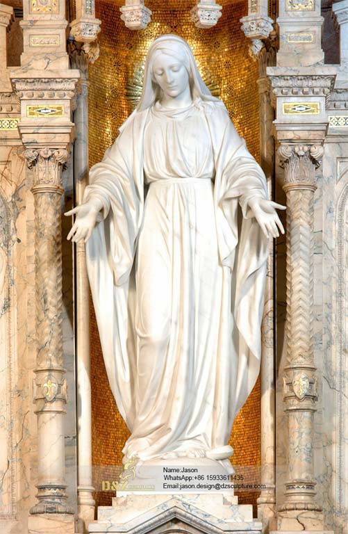 Miraculous medal shrine to our lady statue