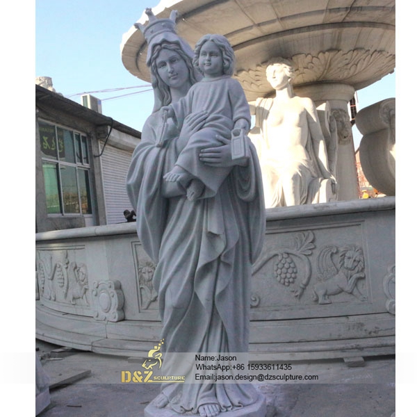 Vintage madonna and child statue