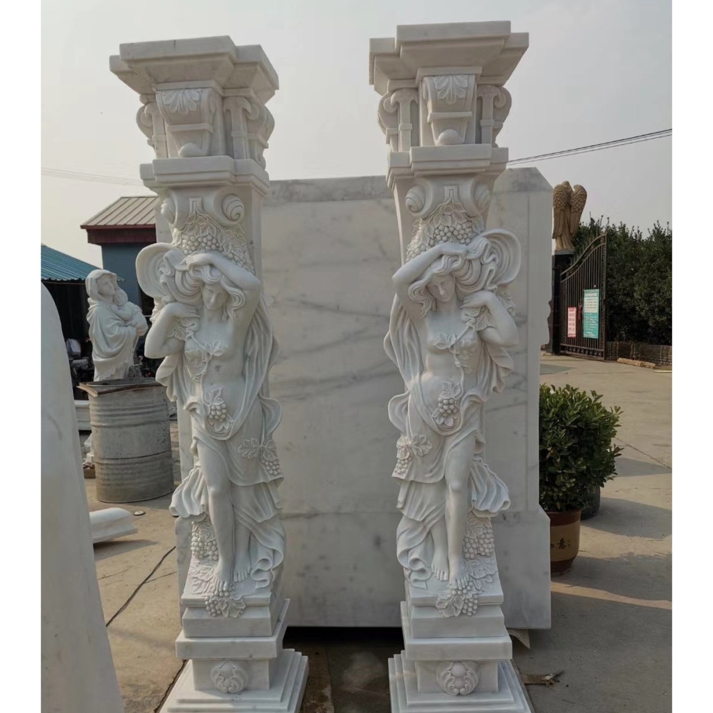 Woman sculpture pillar