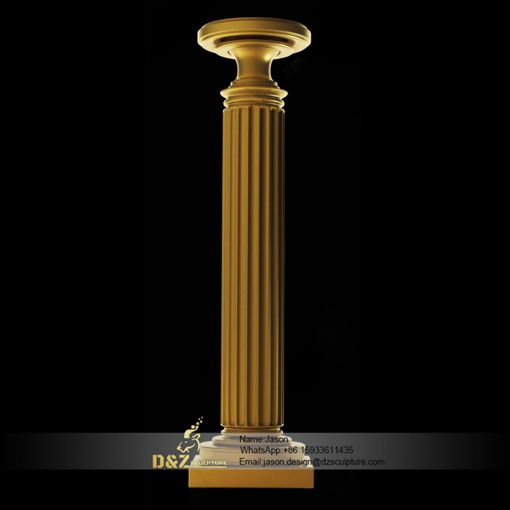 Golden stone pillar